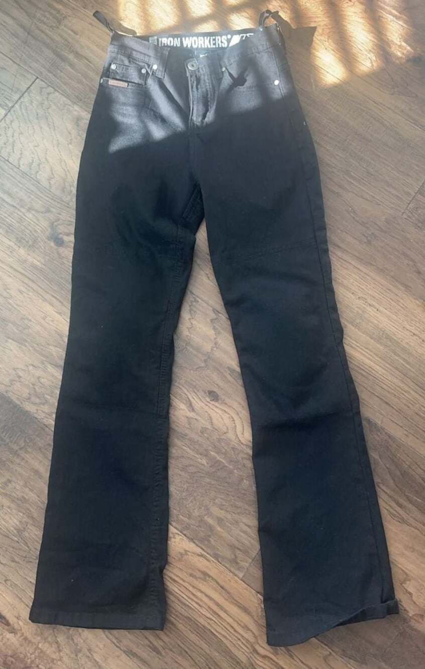 Iron Workers Black Denim Jeans Size USA 6